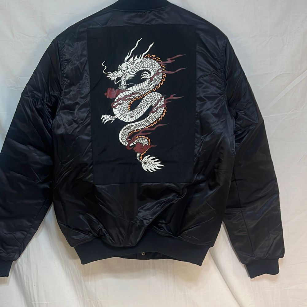 Trippie Redd Dark sundaze‎ Dragon Embroidered Bomber Jacket- NWT-Small